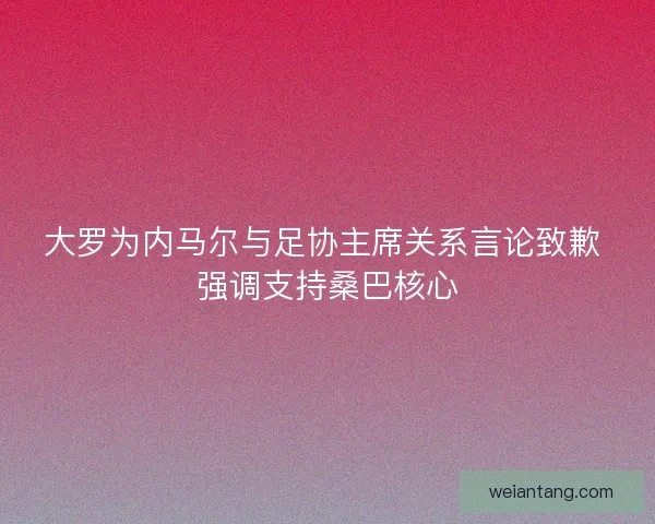 大罗为内马尔与足协主席关系言论致歉 强调支持桑巴核心